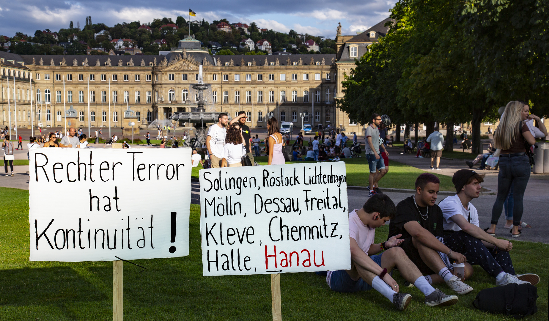 Stille Mahnung auf dem Schlossplatz