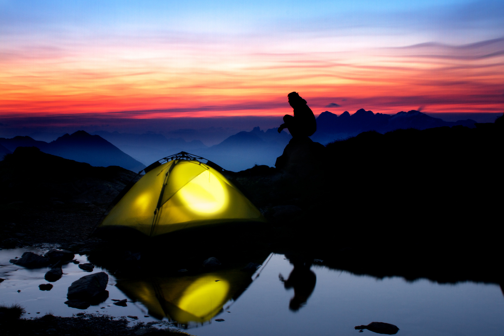 Stille Momente in den Alpen