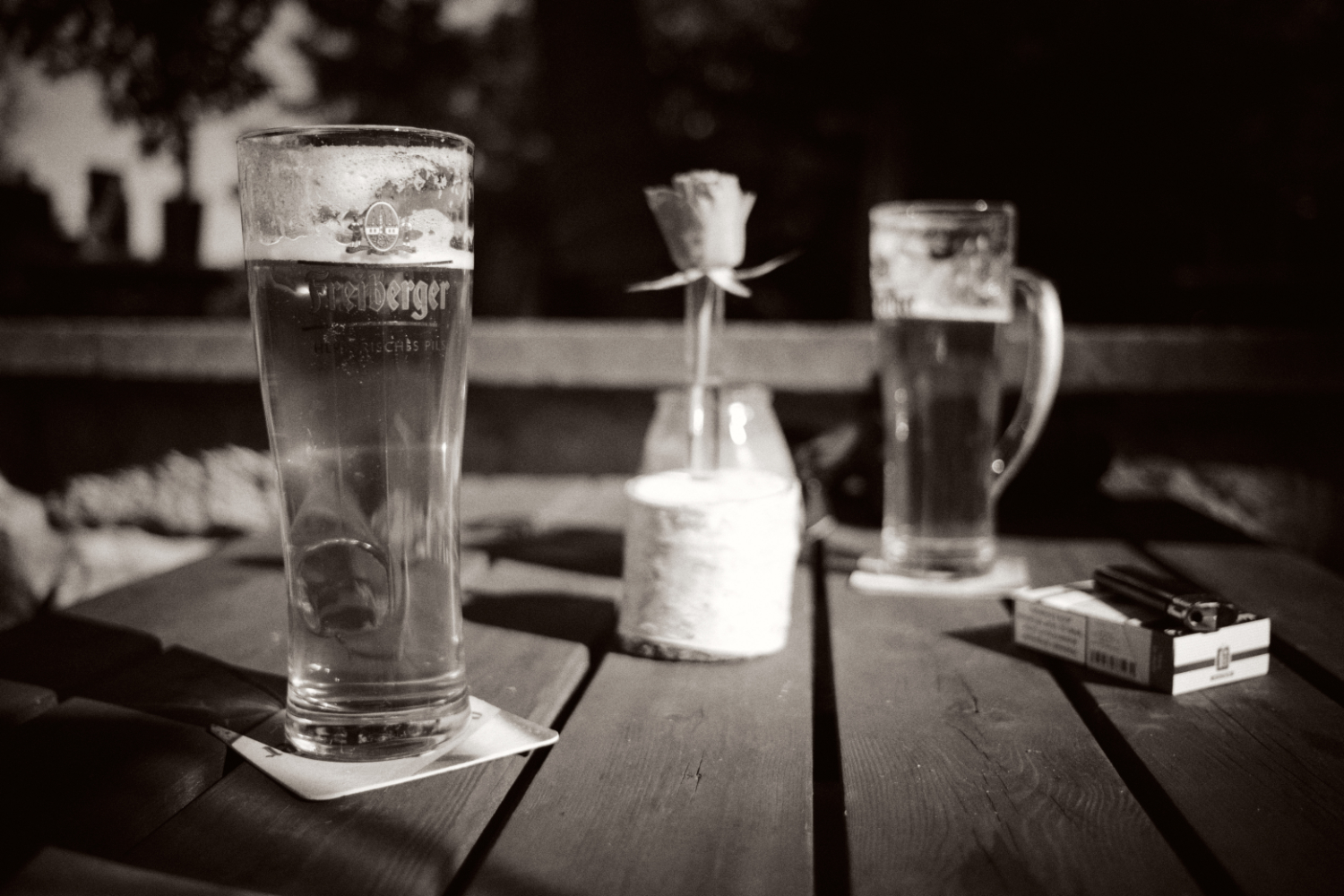 Stilleben im Biergarten