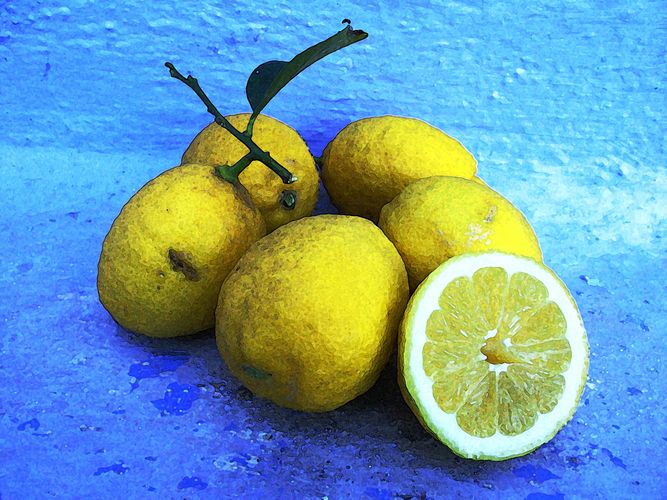 Stilleben mit Zitronen