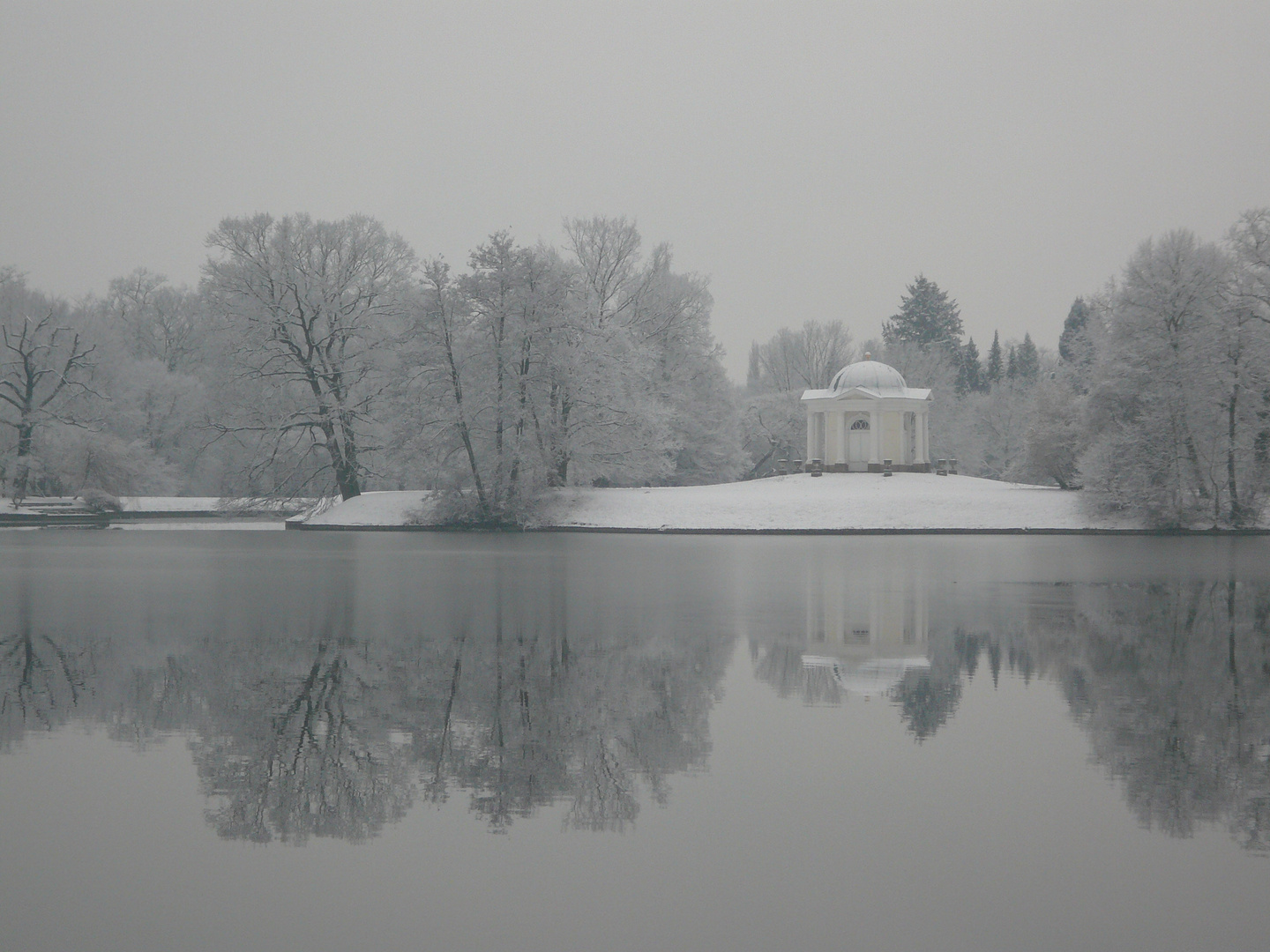 Stiller Januartag in der Karlsaue in Kassel