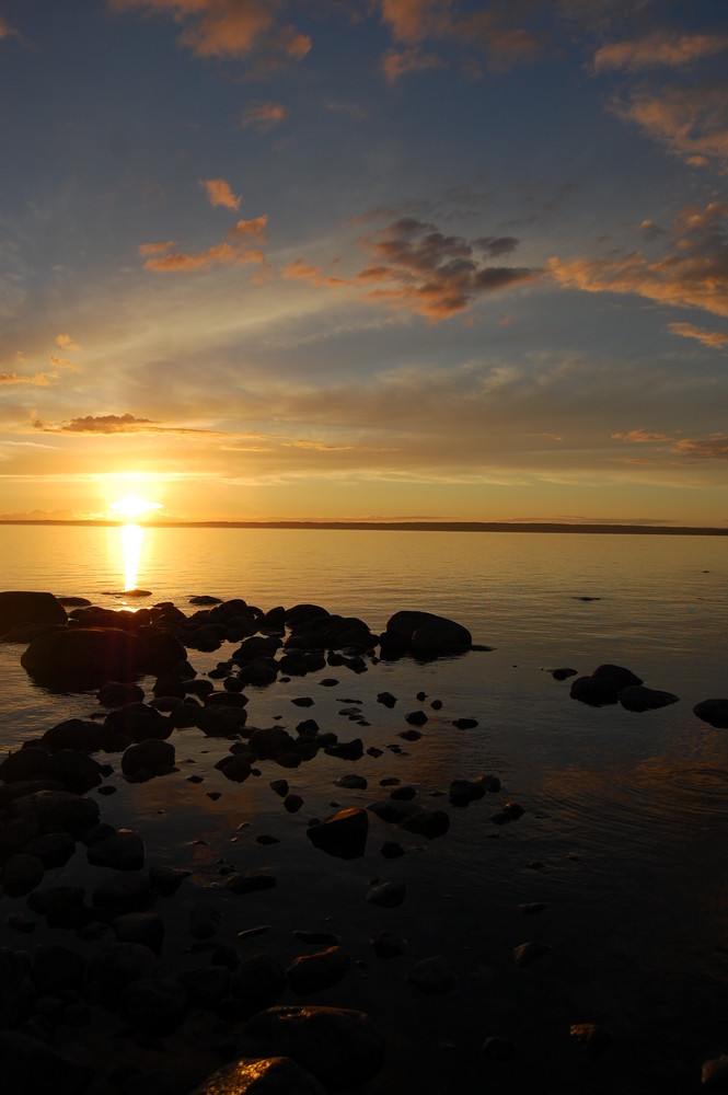 Stiller Sonnenuntergang am Unden