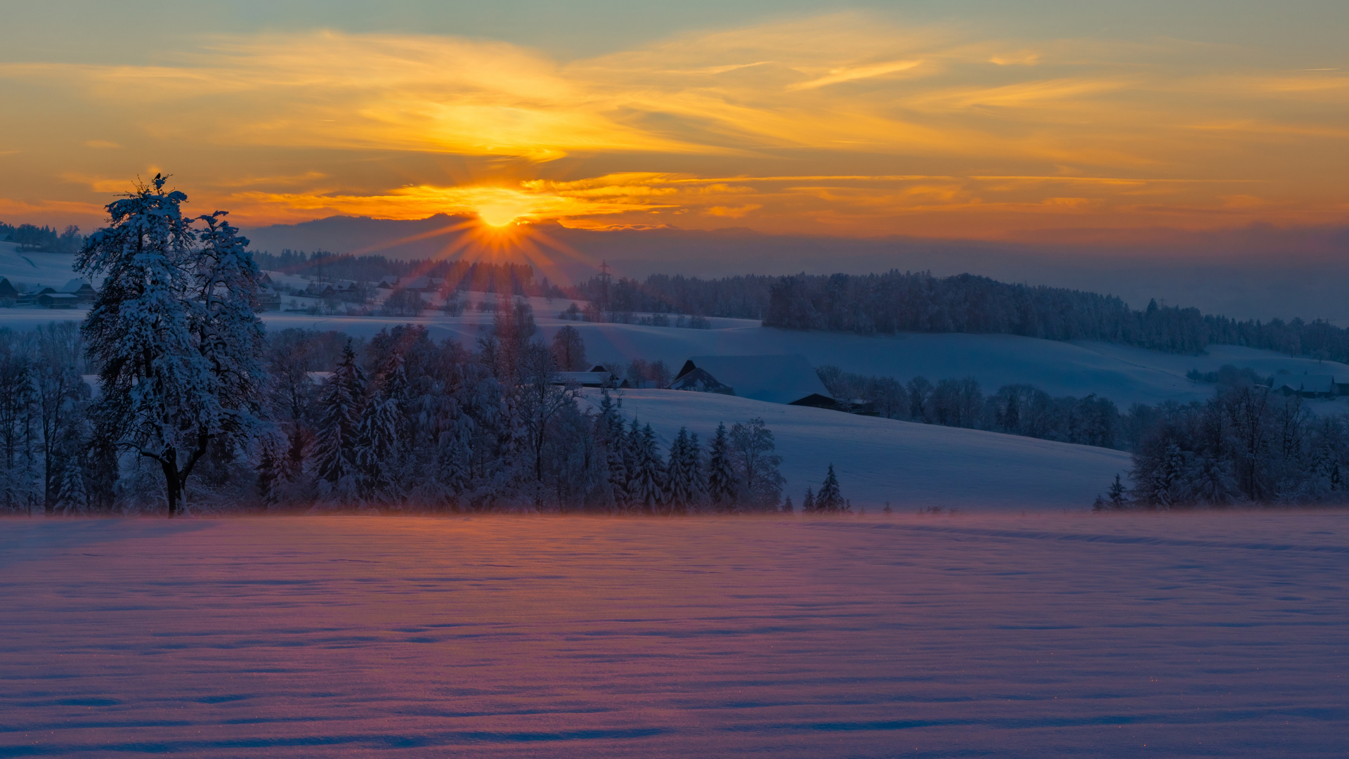 Stiller Winterabend im Advent