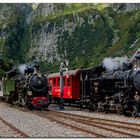 Stillstand im Bahnhof Gletsch