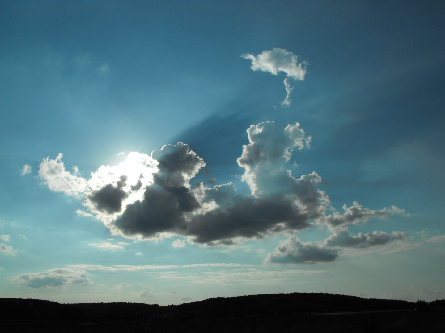 Stimmung am Himmel über Elsaß / Lothringen , Juli 2010