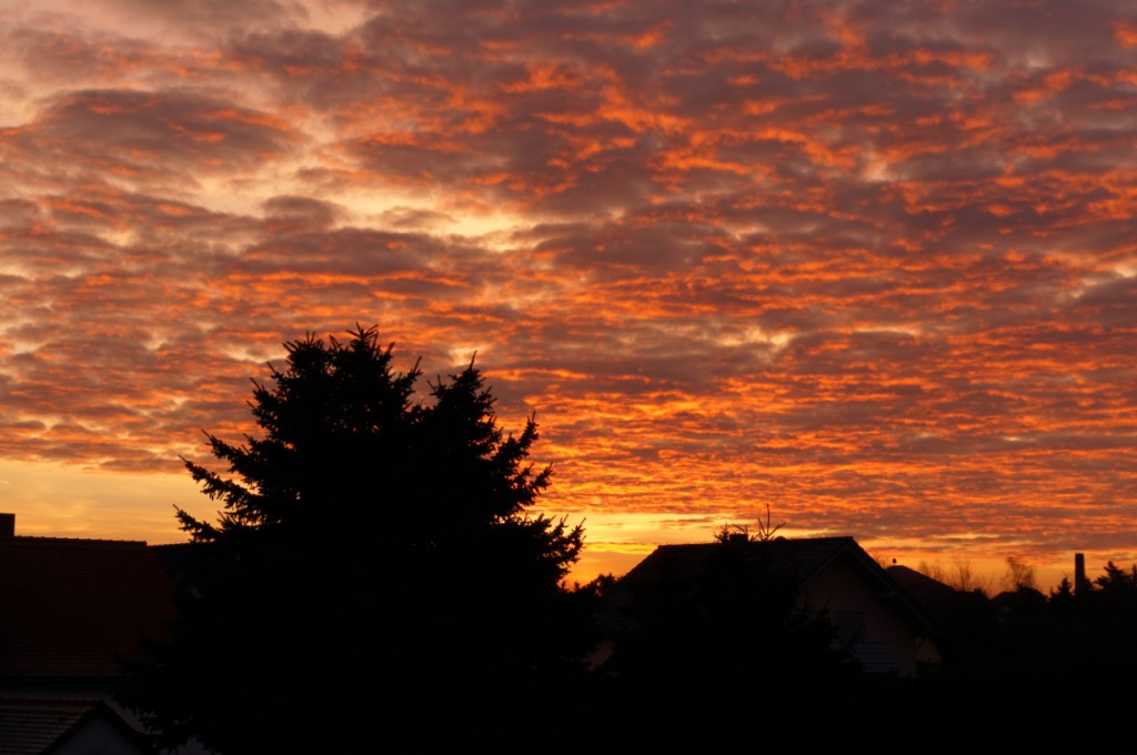 Stimmung vor dem Sonnenaufgang