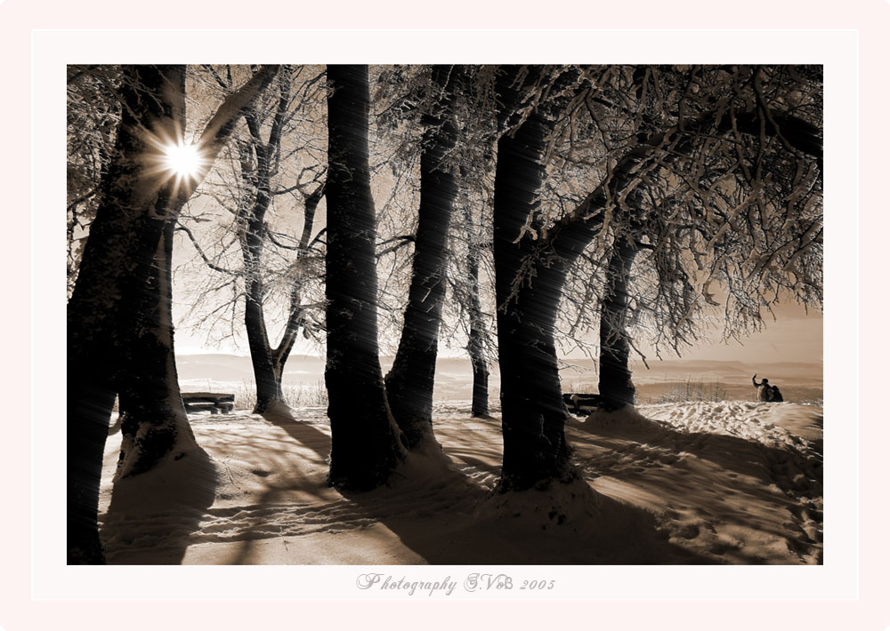 Stimmungen am verschneiten Hohenstaufen