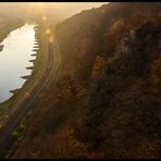 Stimmungsvolle  Herbstpracht am Himmelsstieg - Skywalk Bad Karlshafen