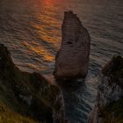 Stimmungsvoller Sonnenuntergang bei Etretat ...