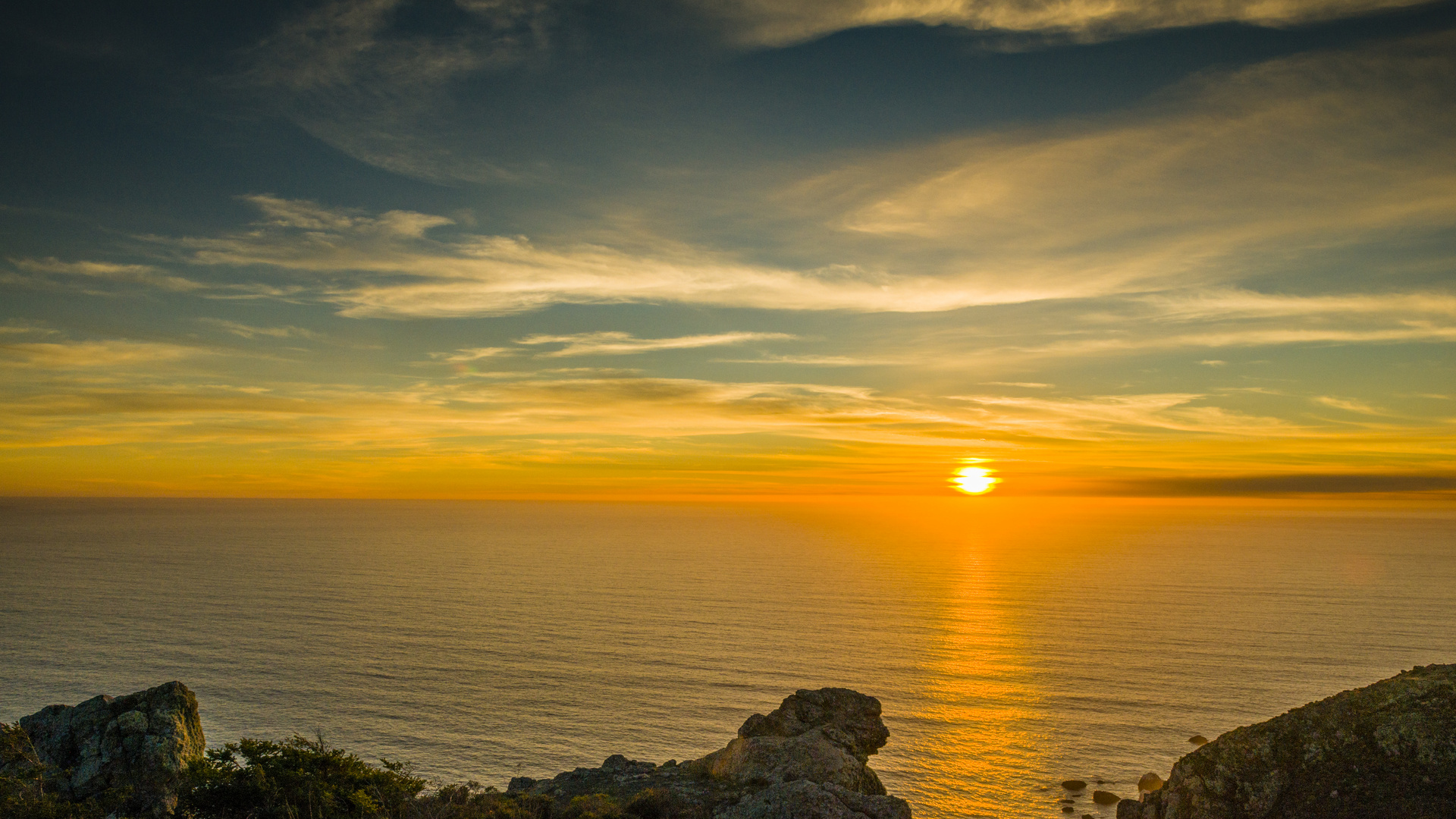 Stinson Beach, Sausalito CA __ Sonnenuntergang