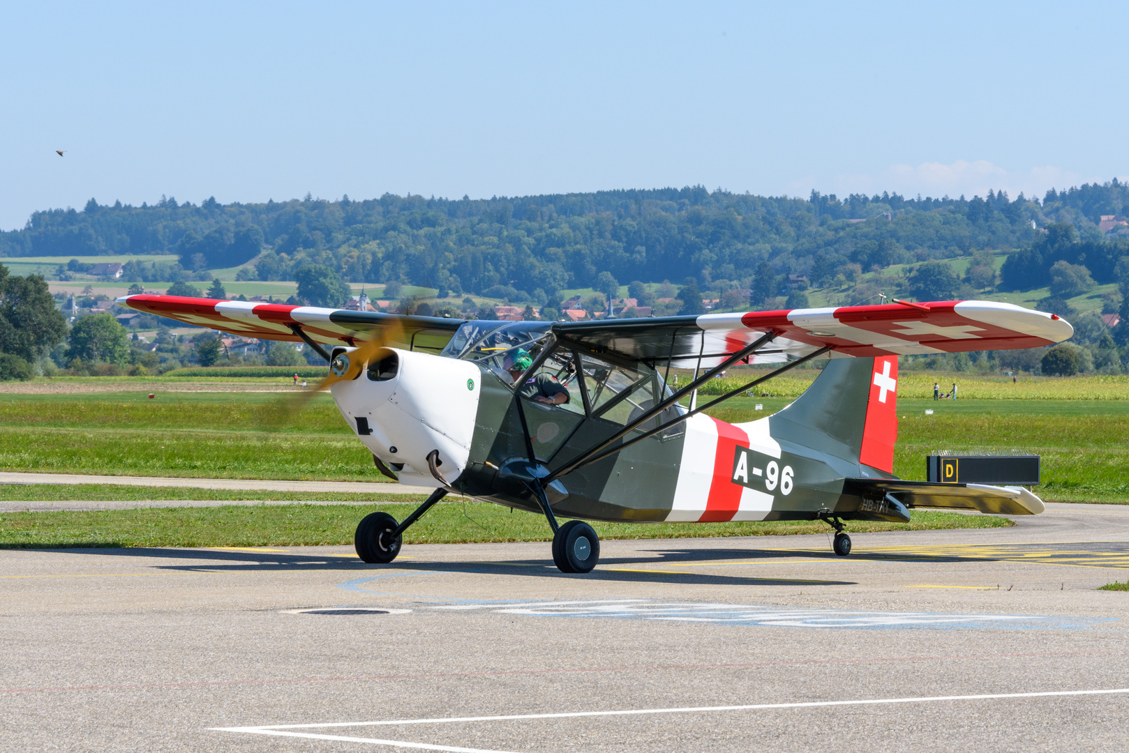 Stinson L-5 Sentinel A-96 / CH-Luftwaffe / Flugplatz Grenchen