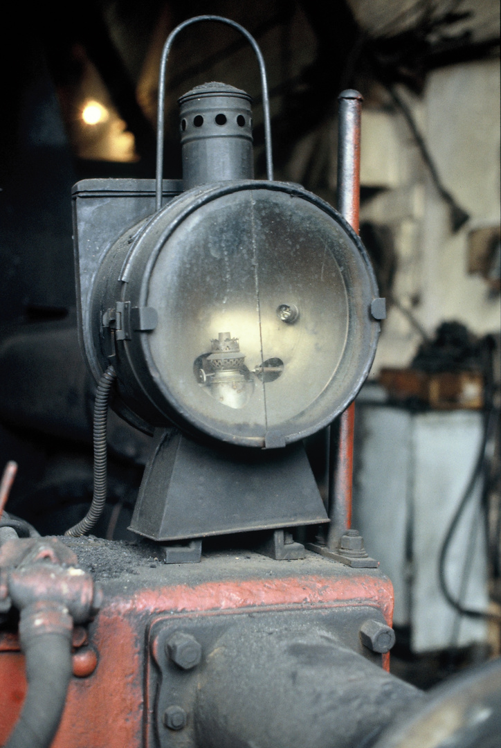 Stirnlampe einer türkischen Dampflokomotive