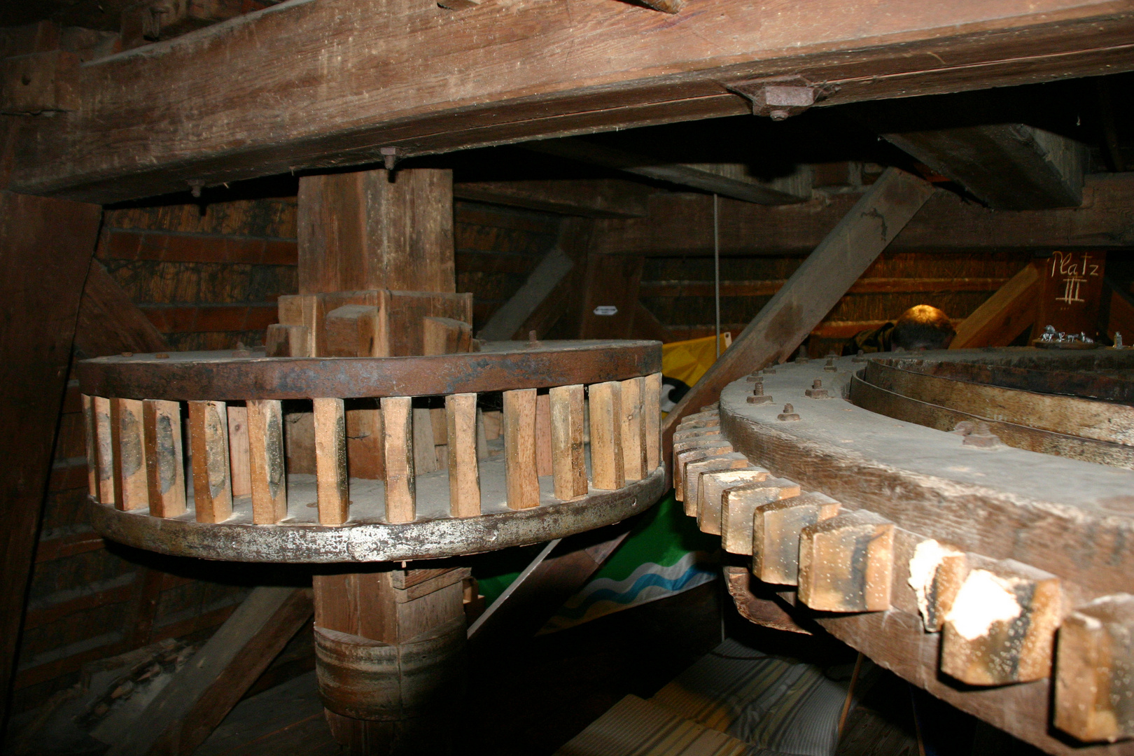 Stirnradboden in einer Bockmühle