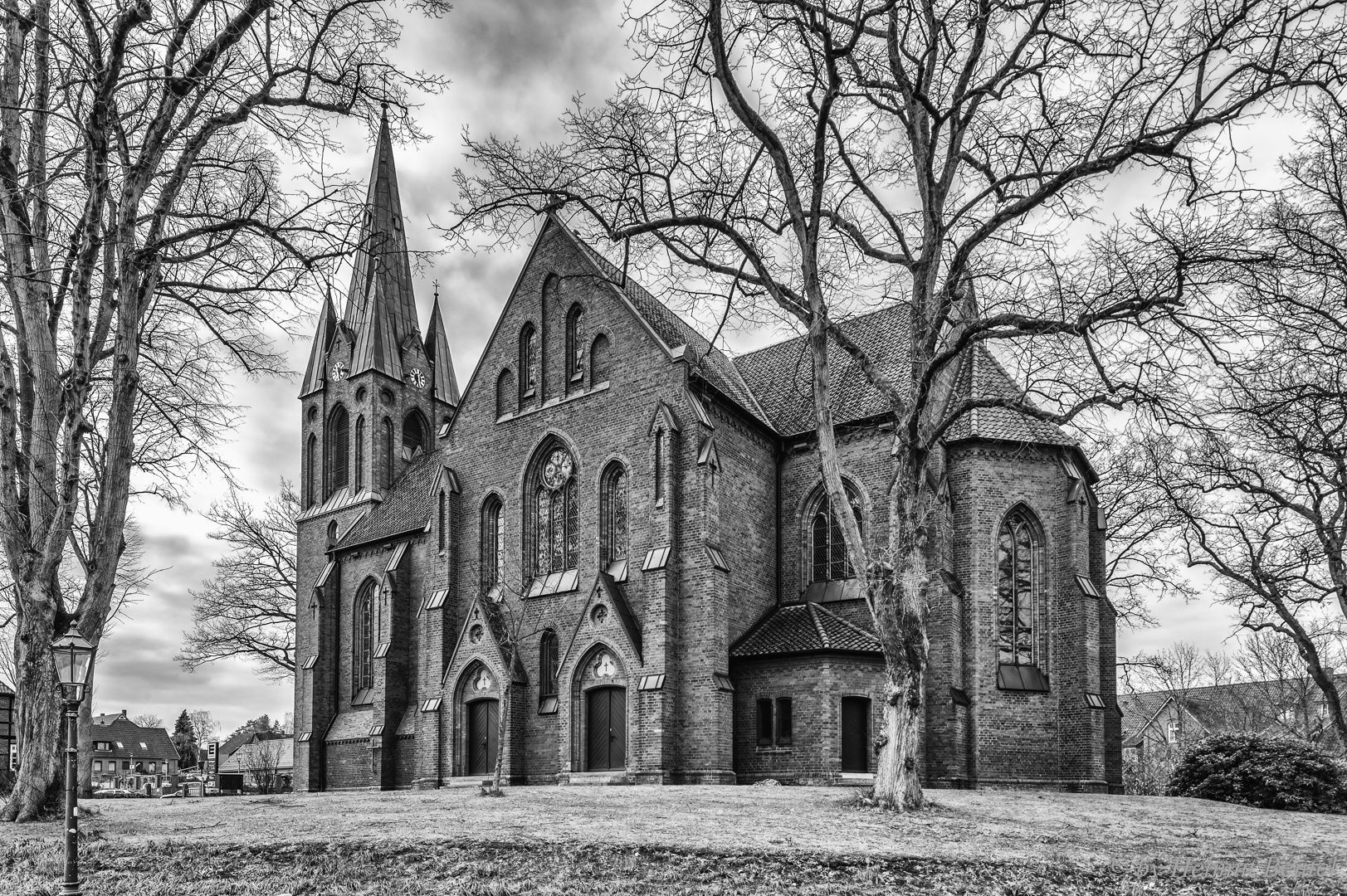 St.Jakobi Kirche Hanstedt - s/w