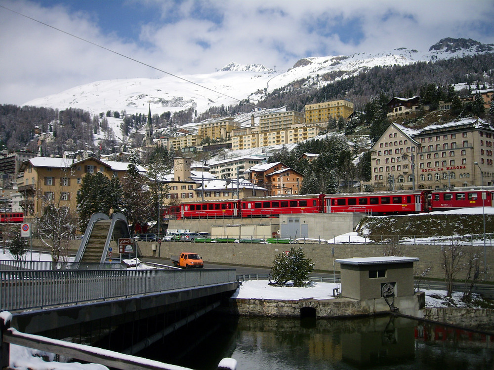 St.Moritz im Frühling (noch immer liegt Schnee)