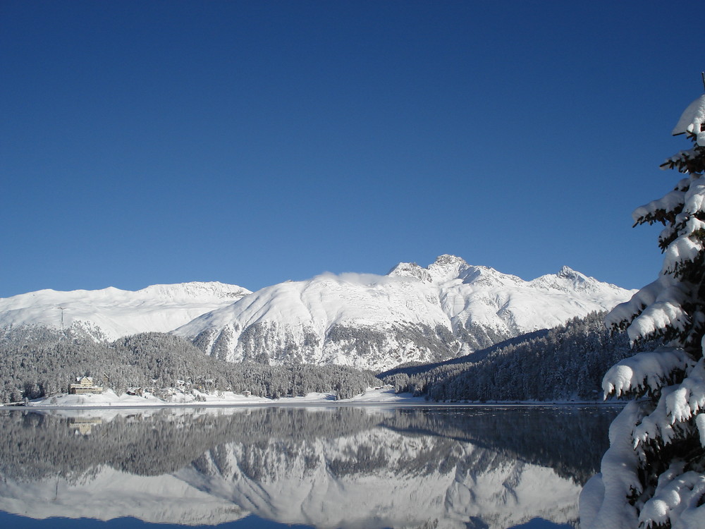 St.Moritzer See in voller Schönheit