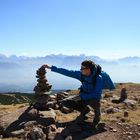 Stoa'mandl bauen auf dem Rittner Horn in Südtirol