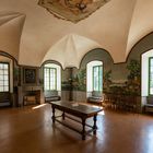 Stockalperschloss: Saal mit handgefertigter Panoramatapete aus dem 19. Jahrhundert