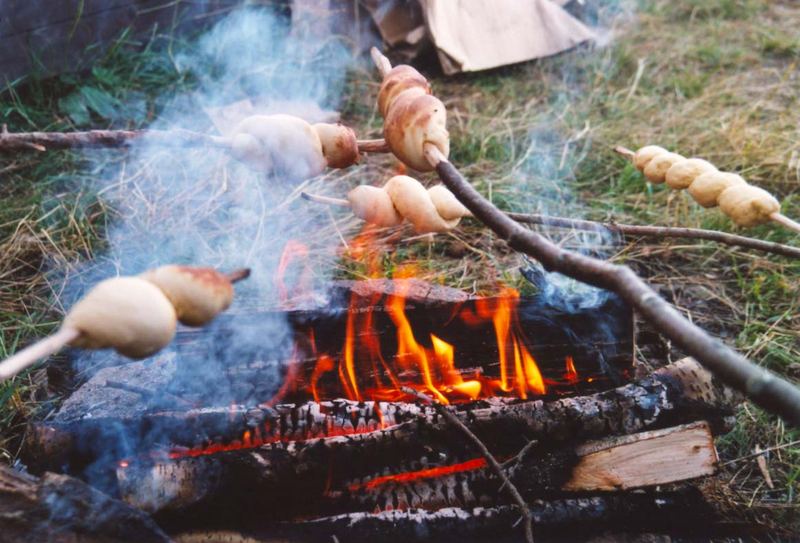 Stockbrot am Brotstock