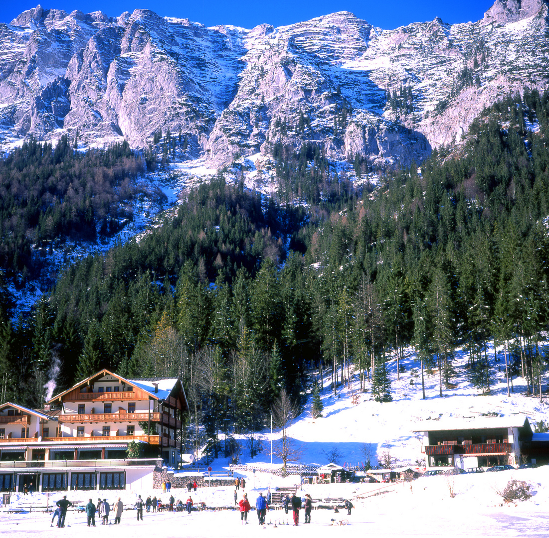 Stockeisschießen auf dem Hintersee