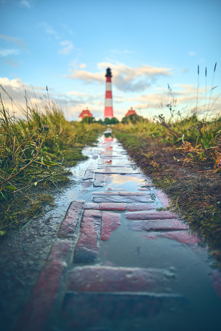 Stockenstieg zum Leuchtturm Westerheversand