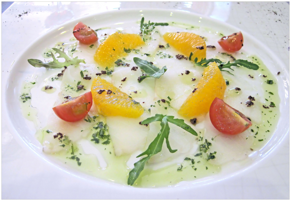 Stockfisch-Carpaccio