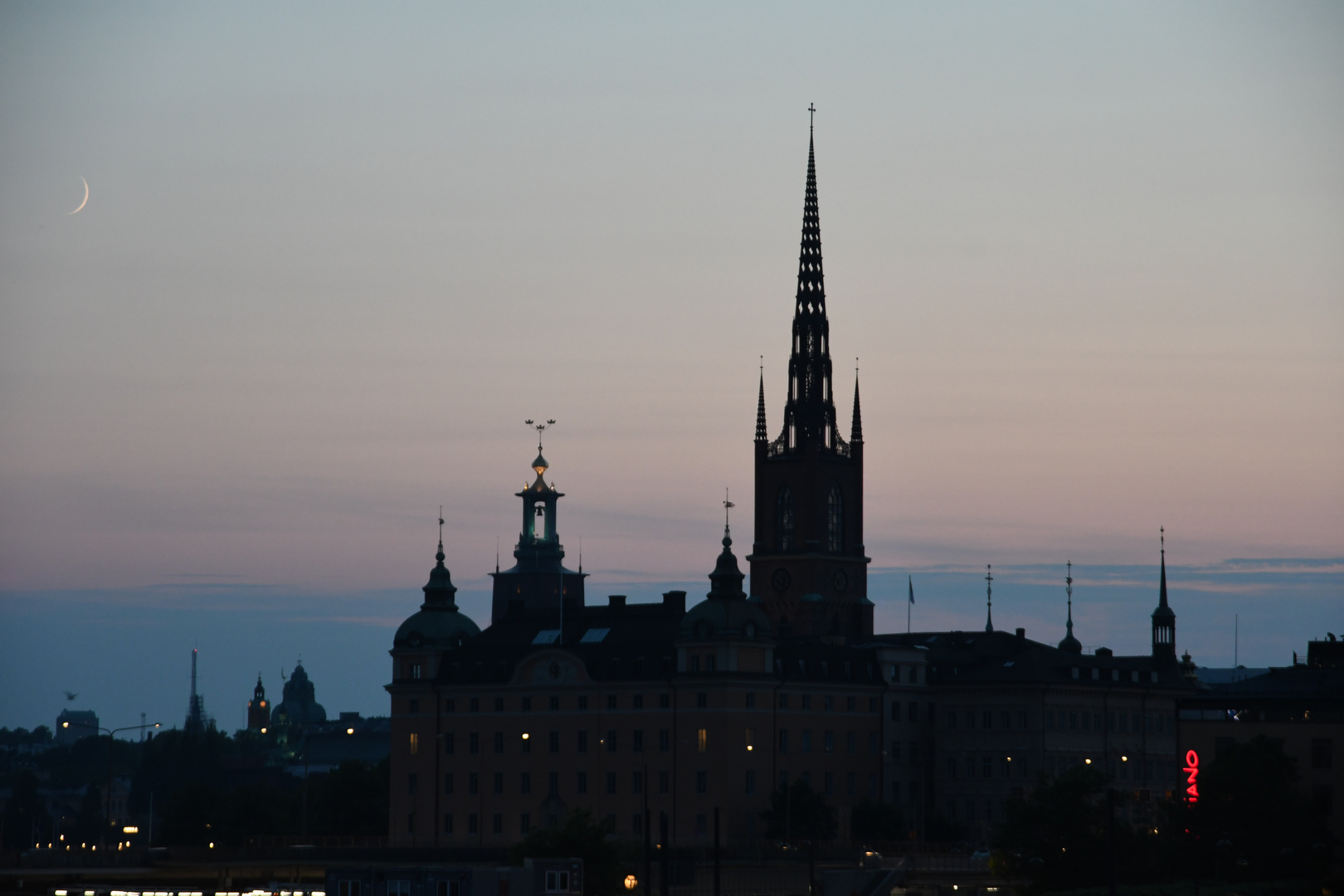 Stockholm am späten Abend, Riddarholmskirche