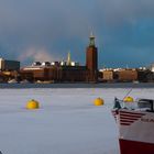 Stockholm im Winter - Mälarsee und Stadshuset