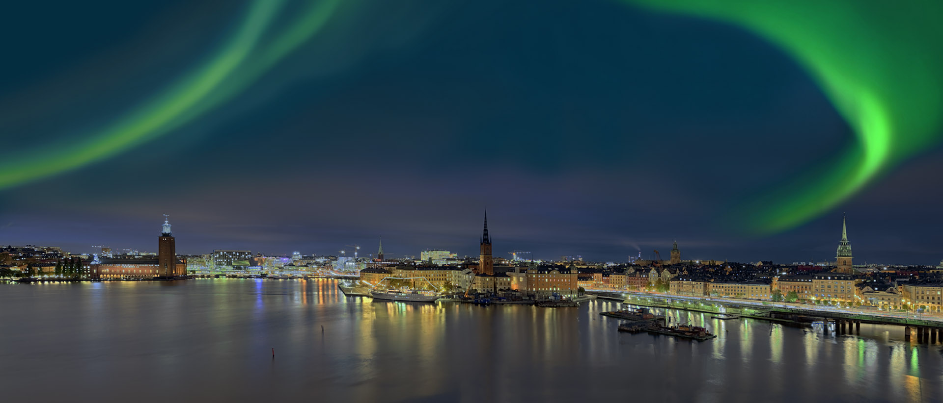 Stockholm Nordlichtpanorama