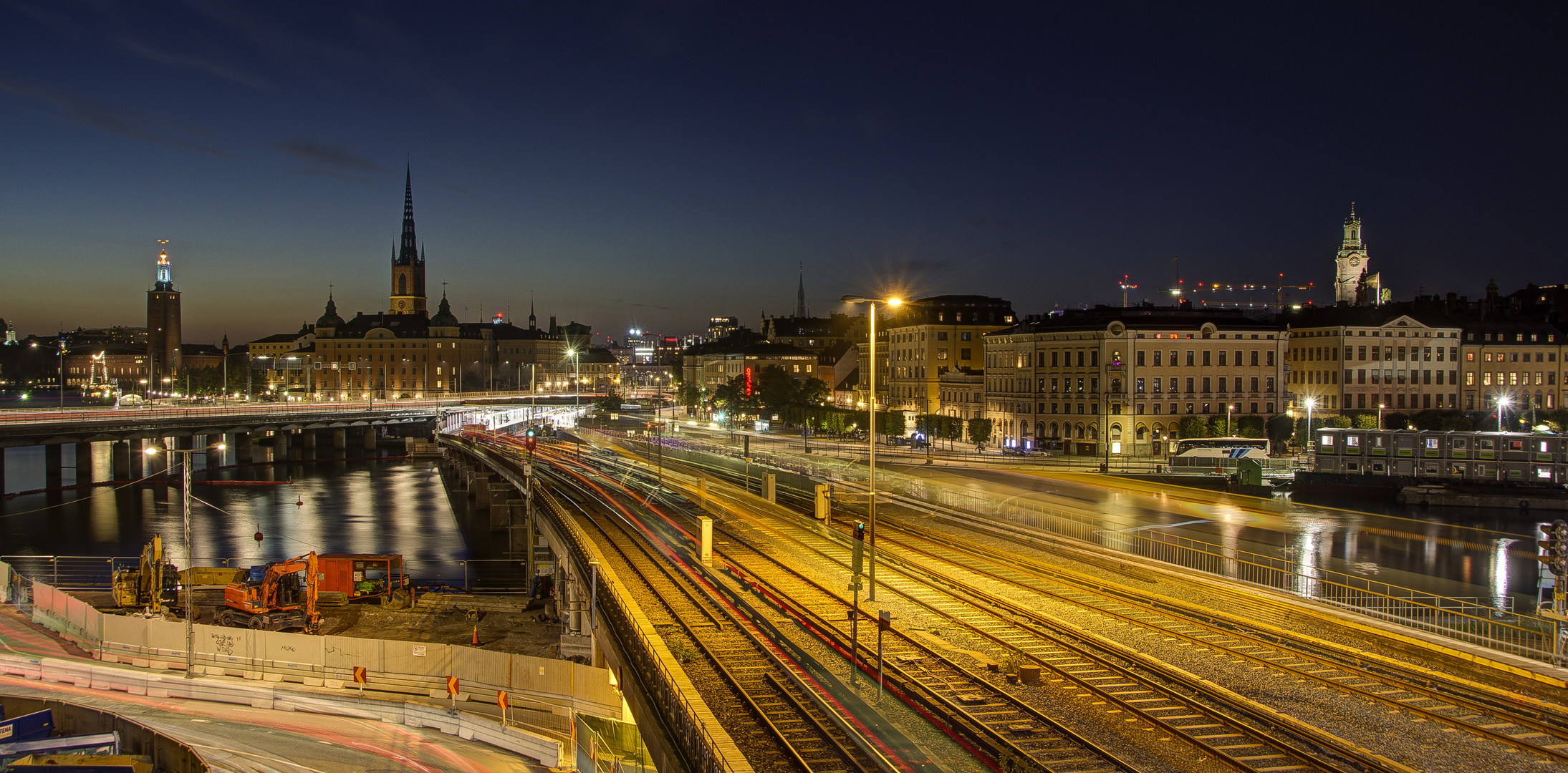 Stockholm - Sodermalmstorg - Metro Railway - Riddarholmskyrkan - Town Hall