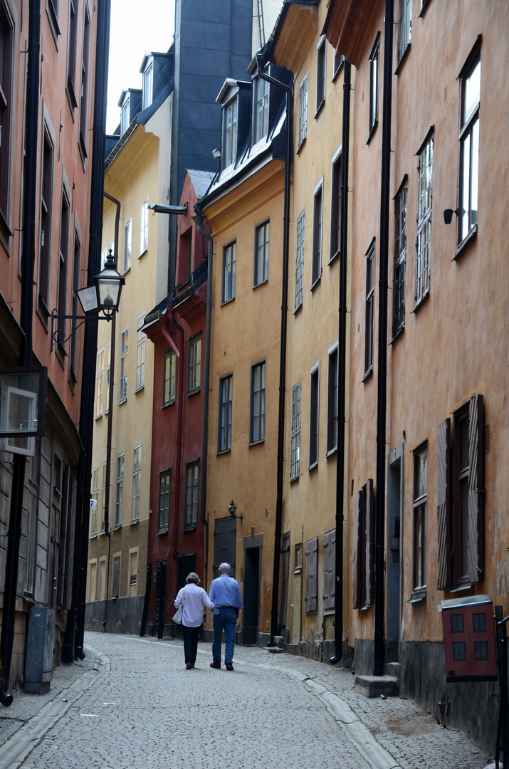 Stockholm, Straße in der Altstadt, Juli 2011