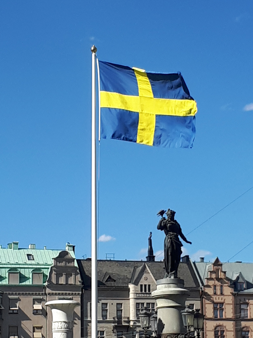 Stockholm Tag der Flaggen Nationalfeiertag