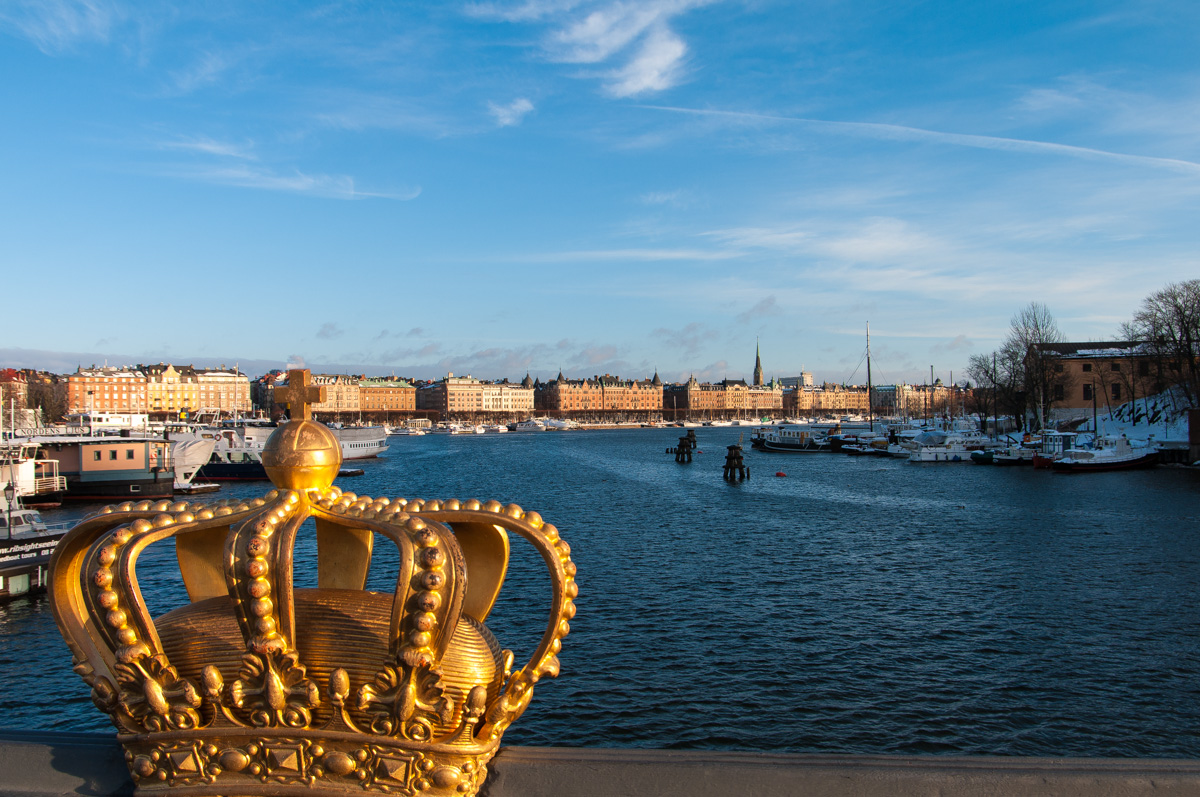 Stockholm Winter - Blick auf Strandvägen