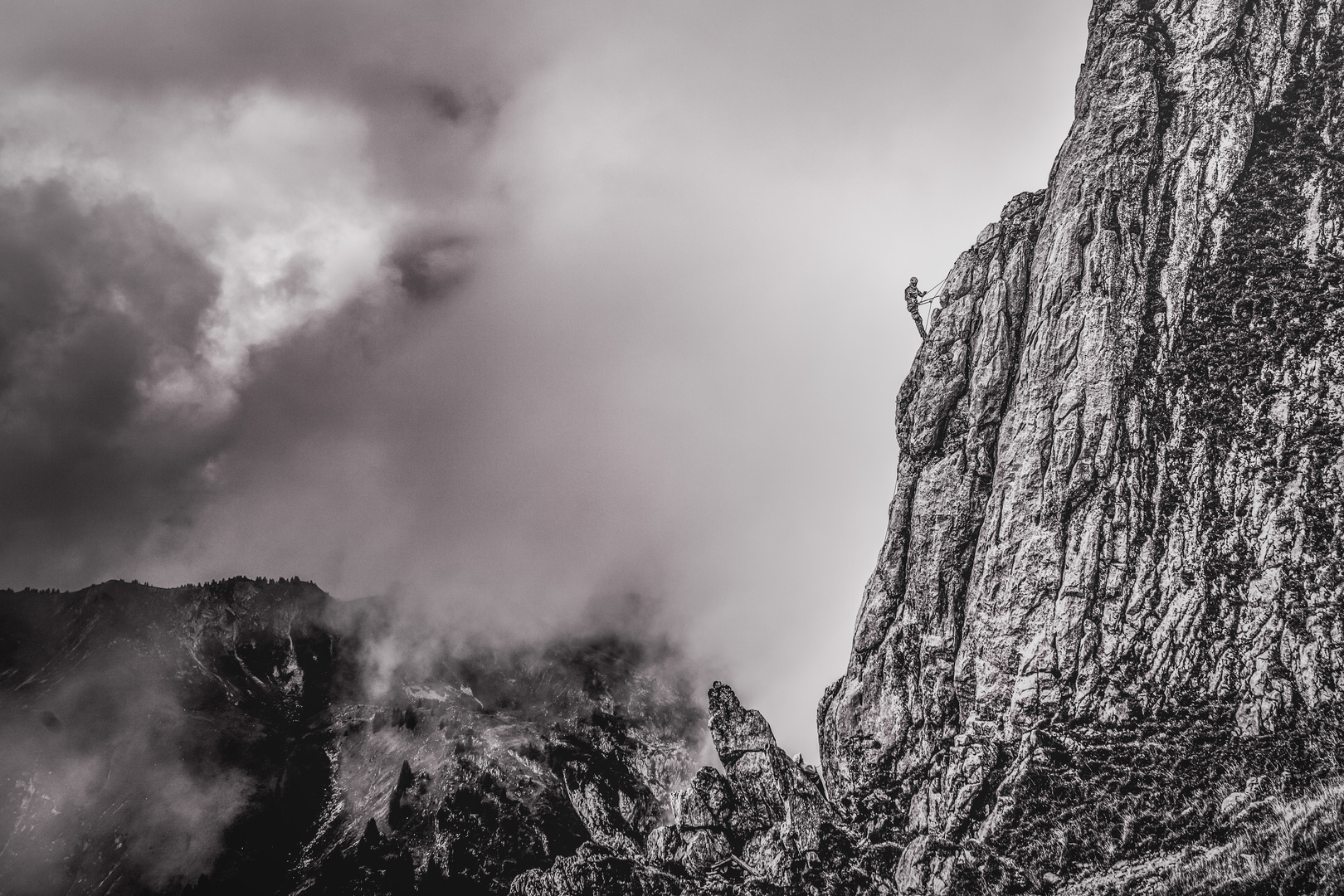 Stockhorn in den Wolken