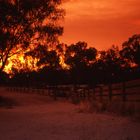 Stockyards at sunset