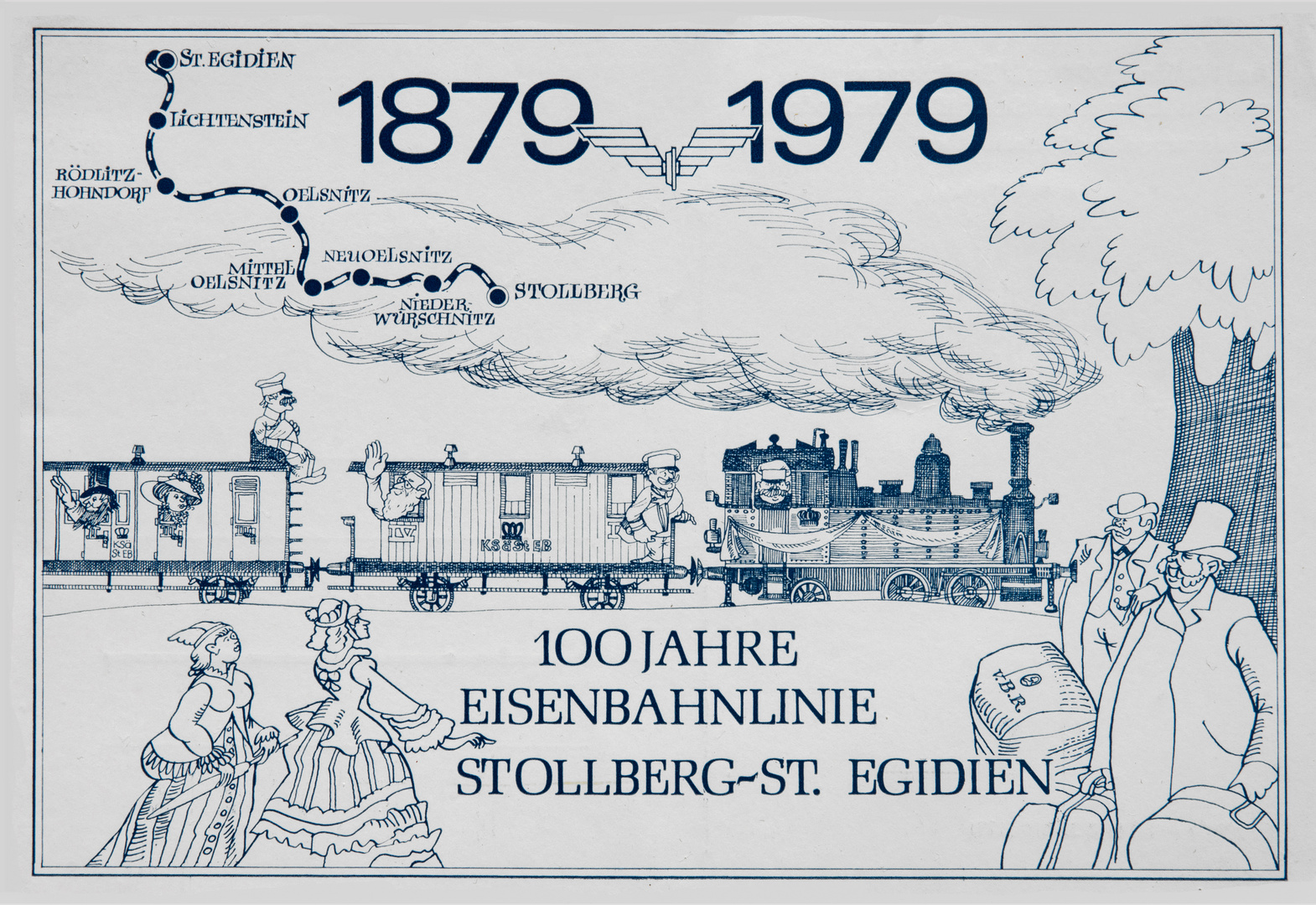 Stollberg historische Gedenkkarte 16.06.1979