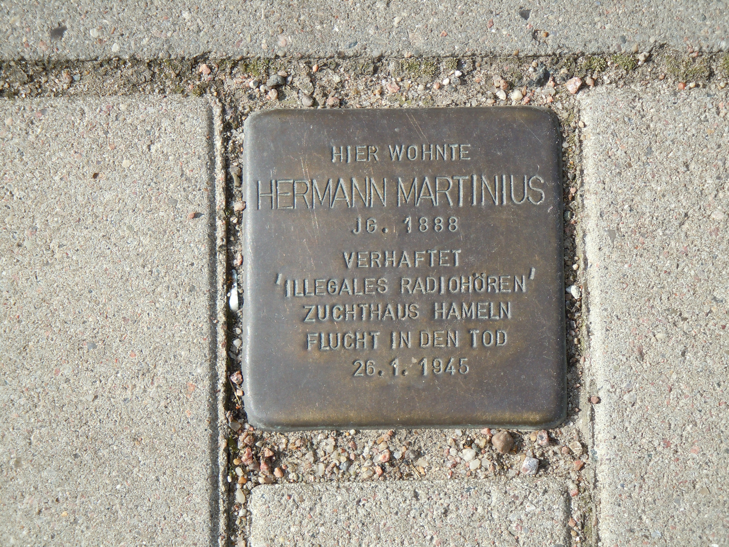 Stolperstein in Hamburg-Billstedt