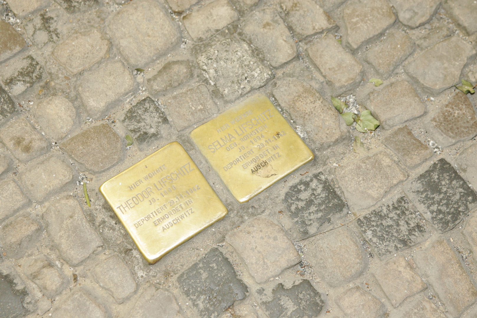 Stolpersteine vor dem Crown Plaza Hotel