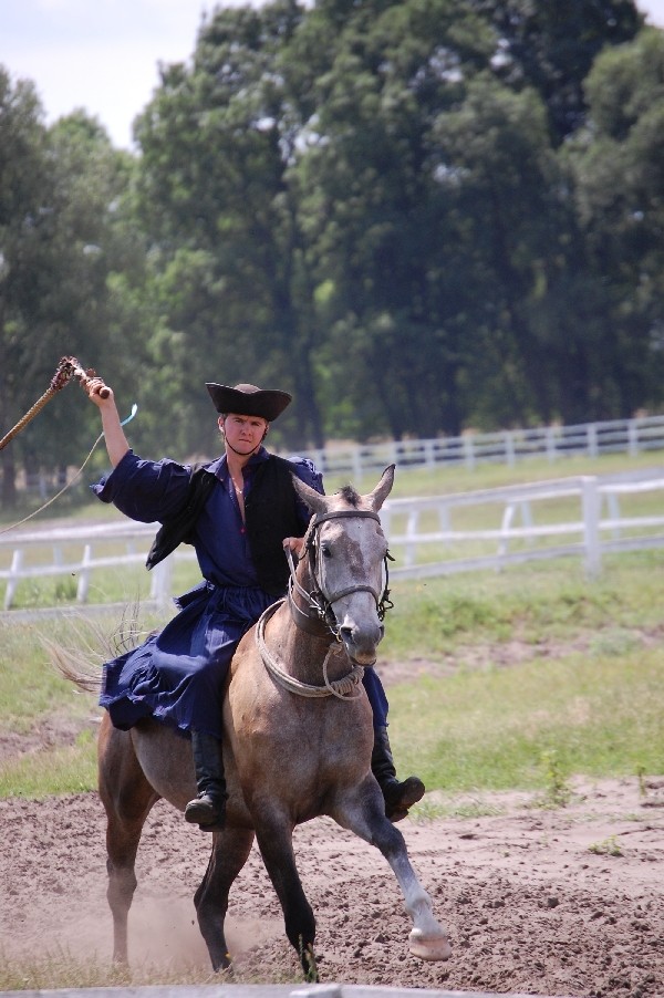 Stolzer Husar beim Reiten