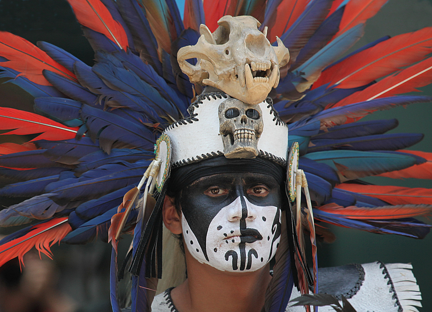 Stolzer Maya Häuptling in Mexico