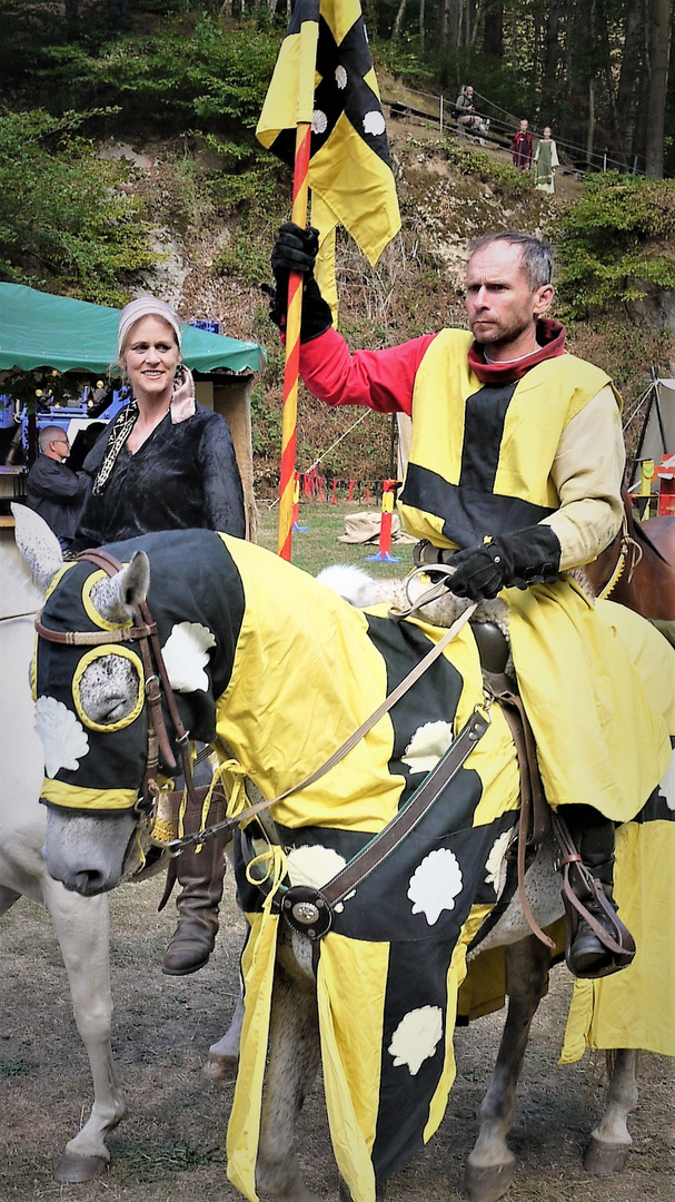 Stolzer Ritter mit bewundernder Dame