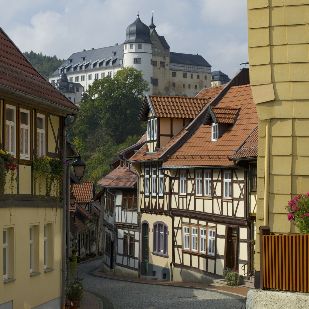 Stolzes Schloss über der Stadt