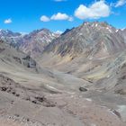 Stone desert discending Mount Aconcagua