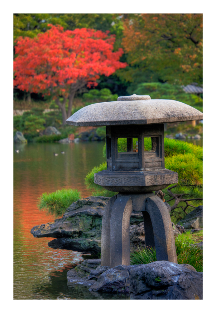 Stone-lantern in garden