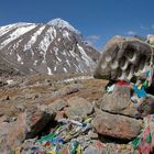 Stone pit and footprint set by Milarepa