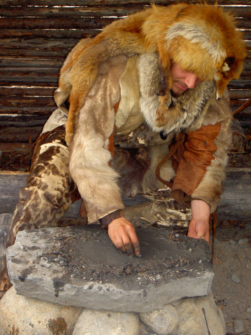 Stone tool making