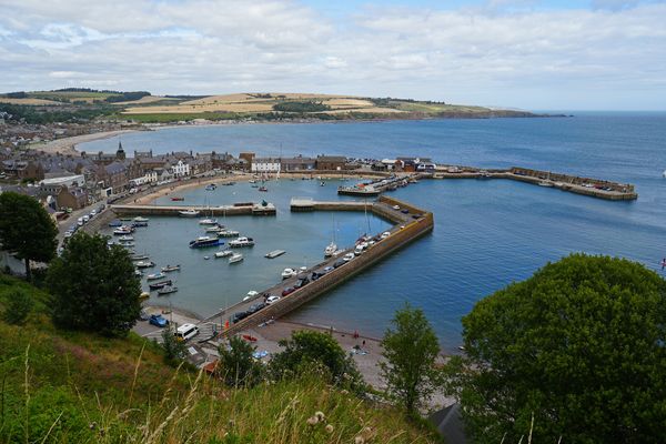 Stonehaven Harbour bei Flut