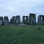 Stonehenge im schneelosen Winter