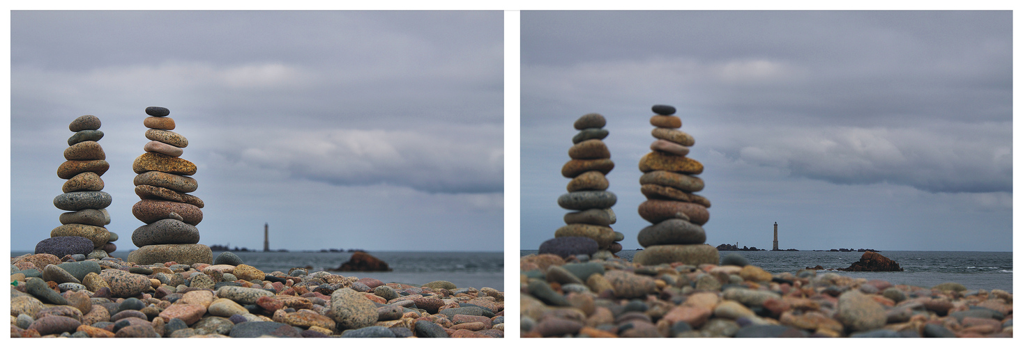 stones and lighthouse