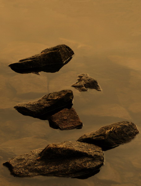 Stones and the water